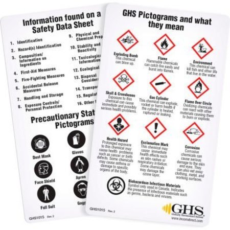 TOP TAPE AND LABEL INCOM® GHS1015 GHS Wallet Reference Cards, 50/Pack GHS¬†1015.00
